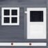 vidaXL Chicken Coop with Nest Box Grey and White Solid Fir Wood - Image 7