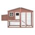 vidaXL Chicken Coop with Nest Box Mocha and White Solid Fir Wood - Image 3