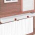 vidaXL Chicken Coop with Nest Box Mocha and White Solid Fir Wood - Image 8