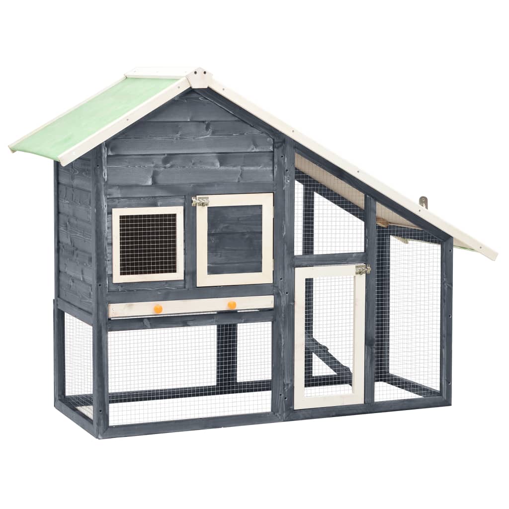 8719883737928_a_en_hd_1 vidaXL Rabbit Hutch Grey and White 140x63x120 cm Solid Firwood - Image 1