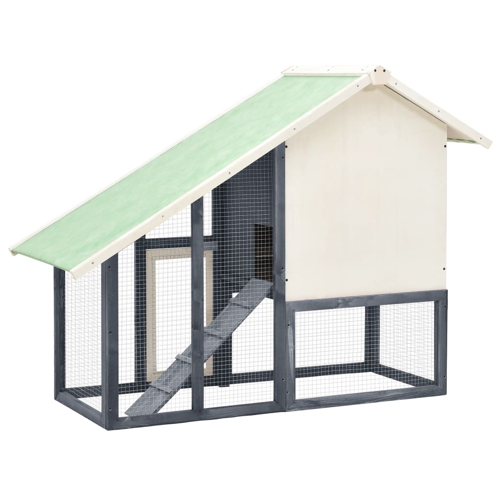 8719883737928_g_en_hd_4 vidaXL Rabbit Hutch Grey and White 140x63x120 cm Solid Firwood - Image 5
