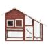 vidaXL Rabbit Hutch Mocha and White 140x63x120 cm Solid Firwood - Image 2