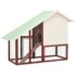 vidaXL Rabbit Hutch Mocha and White 140x63x120 cm Solid Firwood - Image 4