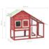 vidaXL Rabbit Hutch Red and White 140x63x120 cm Solid Firwood - Image 11