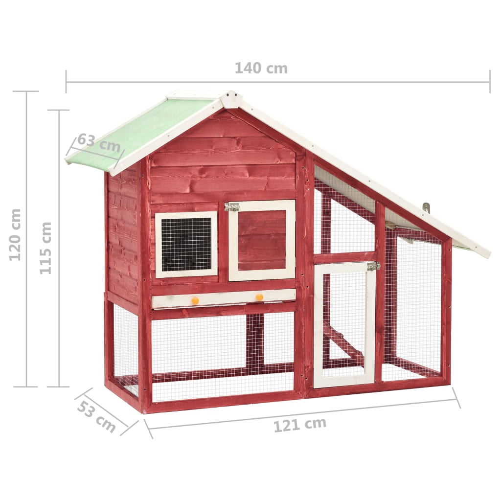 8719883737942_g_en_hd_10 vidaXL Rabbit Hutch Red and White 140x63x120 cm Solid Firwood - Image 11