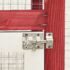vidaXL Rabbit Hutch Red and White 140x63x120 cm Solid Firwood - Image 10