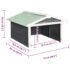 vidaXL Robotic Lawn Mower Garage 72x87x50 cm Grey and White Firwood - Image 9