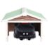 vidaXL Robotic Lawn Mower Garage 72x87x50 cm Mocca and White Firwood - Image 3