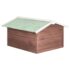 vidaXL Robotic Lawn Mower Garage 72x87x50 cm Mocca and White Firwood - Image 5