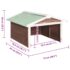 vidaXL Robotic Lawn Mower Garage 72x87x50 cm Mocca and White Firwood - Image 9