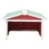 vidaXL Robotic Lawn Mower Garage 72x87x50 cm Red and White Firwood - Image 4