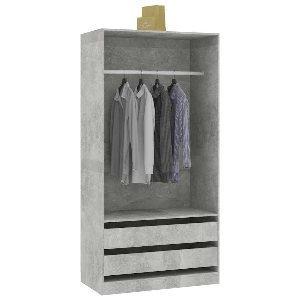 8719883740041_g_en_hd_2 vidaXL Wardrobe Concrete Grey 100x50x200 cm Engineered Wood - Image 5