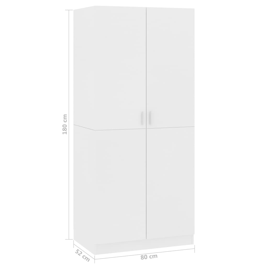 8719883740188_g_en_hd_6 vidaXL Wardrobe White 80x52x180 cm Engineered Wood - Image 9