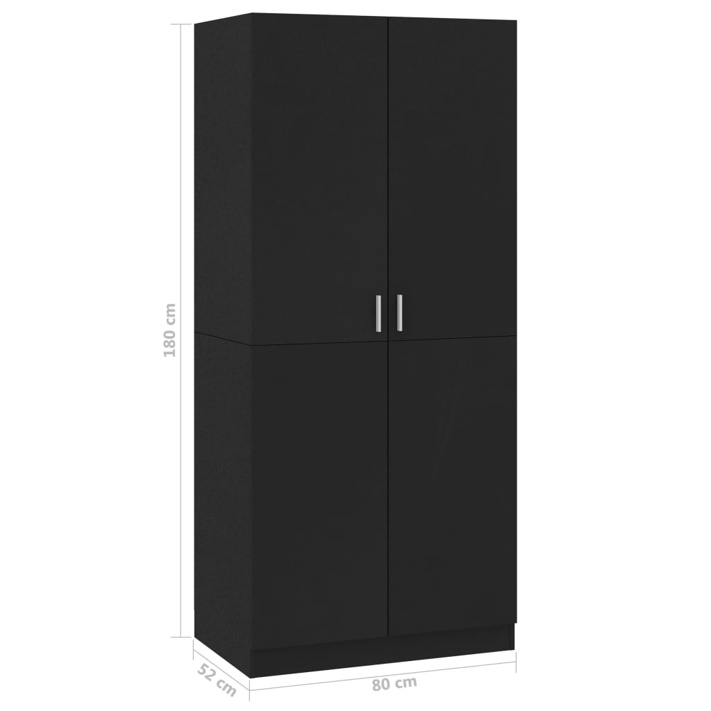 8719883740195_g_en_hd_6 vidaXL Wardrobe Black 80x52x180 cm Engineered Wood - Image 9