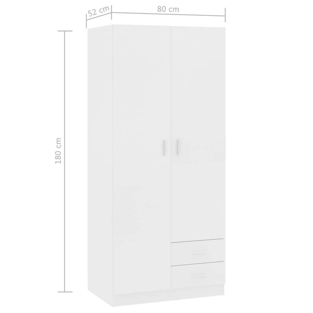 8719883740362_g_en_hd_6 vidaXL Wardrobe White 80x52x180 cm Engineered Wood - Image 9