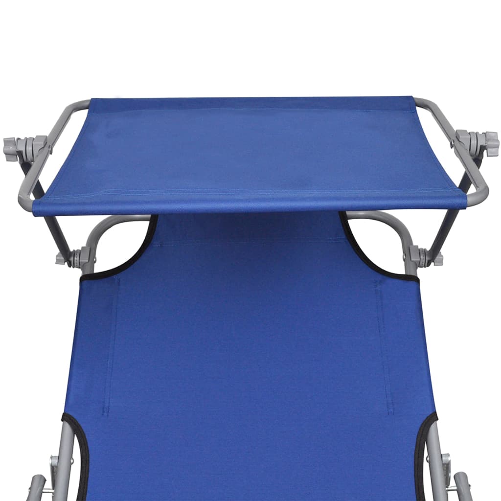 8719883741987_g_en_hd_5 vidaXL Folding Sun Lounger with Canopy Blue Aluminium - Image 6