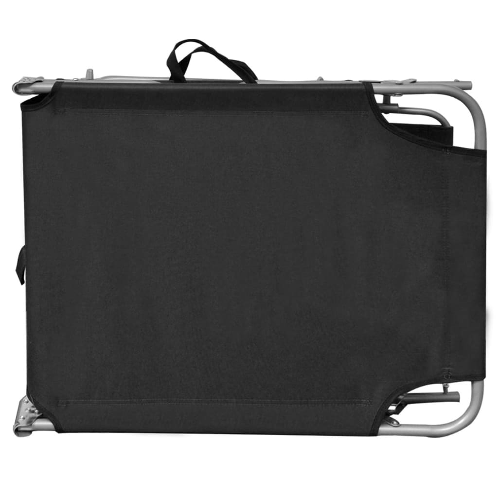 8719883741994_g_en_hd_3 vidaXL Folding Sun Lounger with Canopy Black Aluminium - Image 4