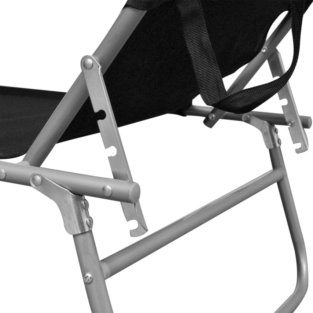 8719883741994_g_en_hd_4 vidaXL Folding Sun Lounger with Canopy Black Aluminium - Image 5
