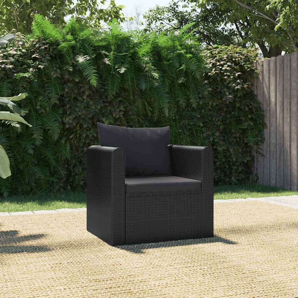 8719883743790_m_en_hd_1 vidaXL Single Sofa with Cushions Poly Rattan Black - Image 1
