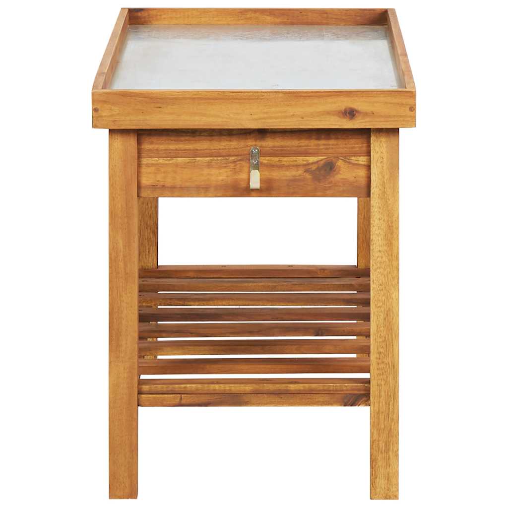 8719883743851_g_en_hd_4 vidaXL Garden Work Bench with Zinc Top Solid Acacia Wood - Image 5