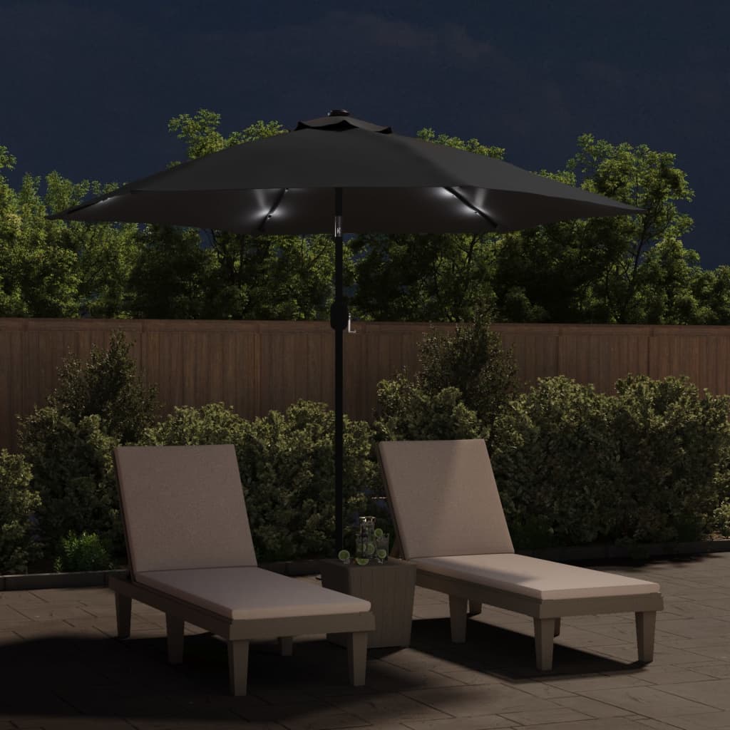8719883744612_g_en_hd_1 vidaXL Garden Parasol with LED Lights and Steel Pole 300 cm Black - Image 3