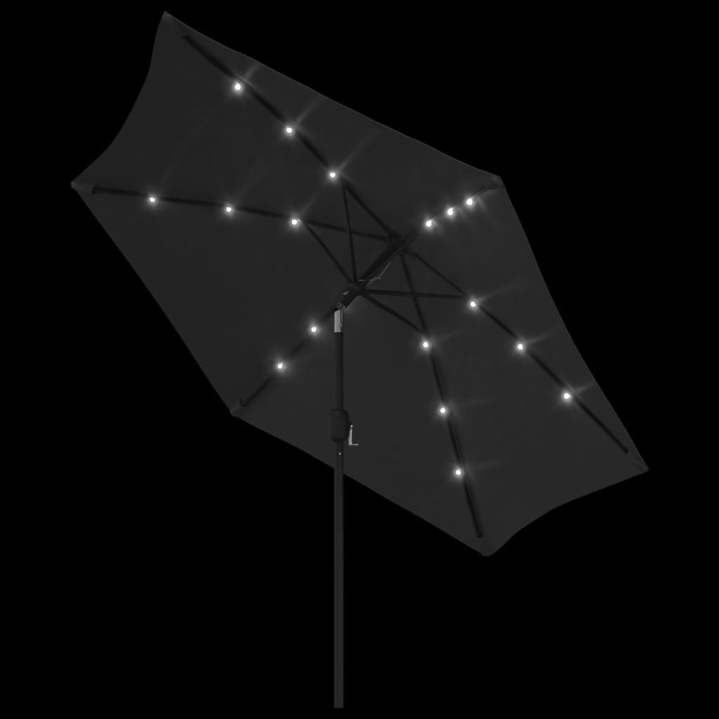 8719883744612_g_en_hd_3 vidaXL Garden Parasol with LED Lights and Steel Pole 300 cm Black - Image 5