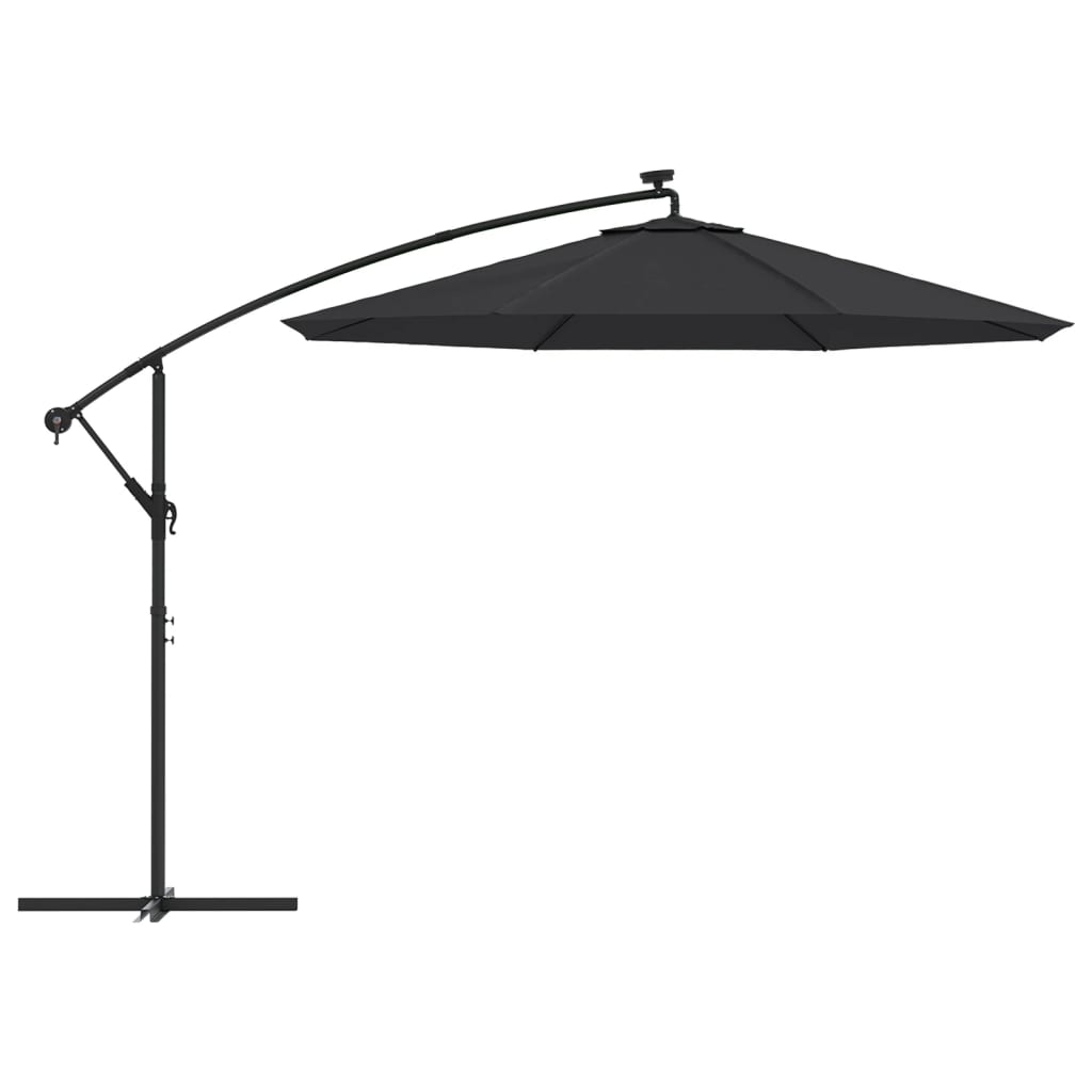 8719883744636_g_en_hd_2 vidaXL Cantilever Garden Parasol with LED Lights and Steel Pole 300 cm Black - Image 4