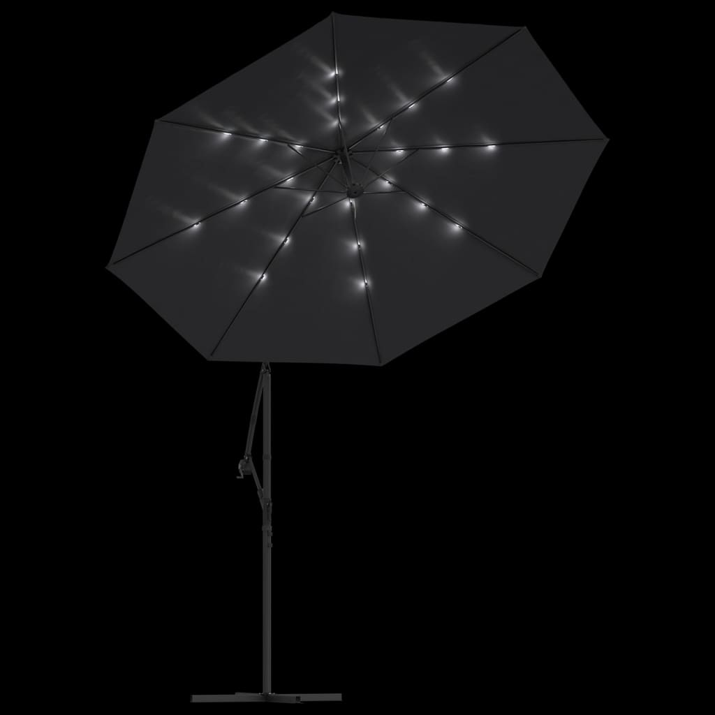 8719883744636_g_en_hd_4 vidaXL Cantilever Garden Parasol with LED Lights and Steel Pole 300 cm Black - Image 6