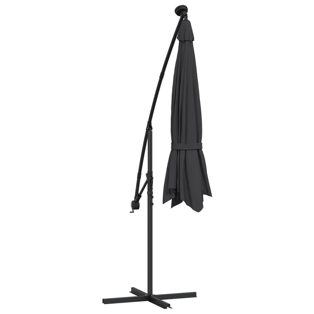 8719883744636_g_en_hd_6 vidaXL Cantilever Garden Parasol with LED Lights and Steel Pole 300 cm Black - Image 8
