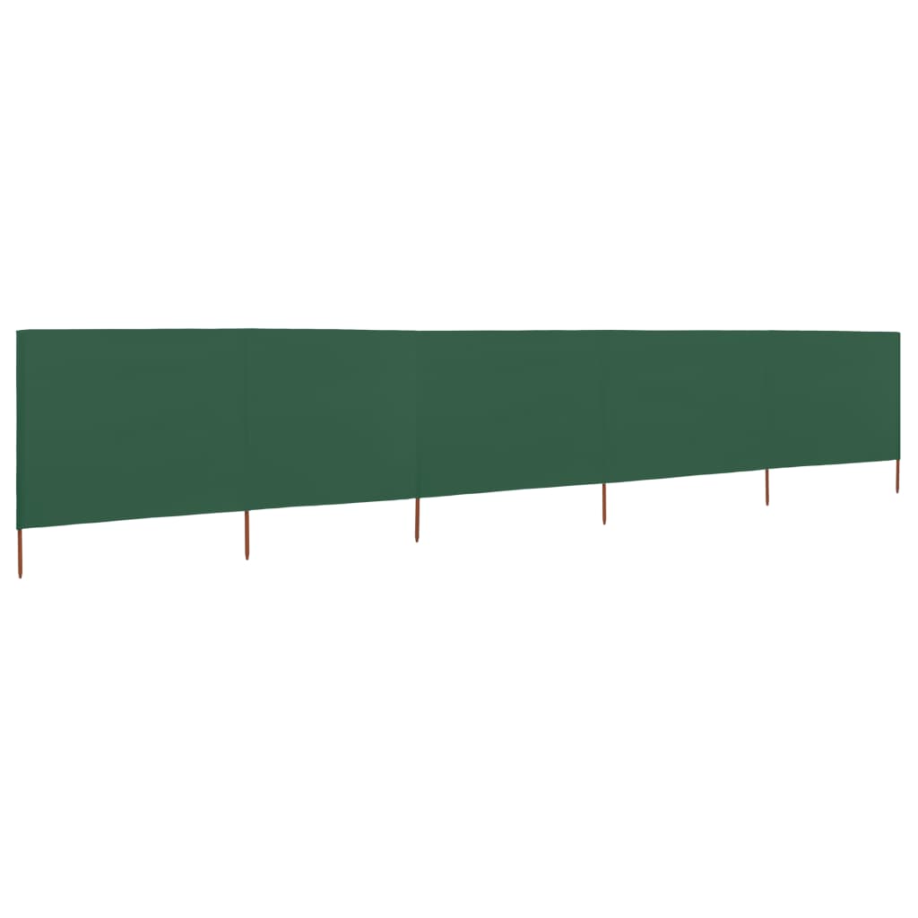 8719883744940_g_en_hd_1 vidaXL 5-panel Wind Screen Fabric 600x160 cm Green - Image 2