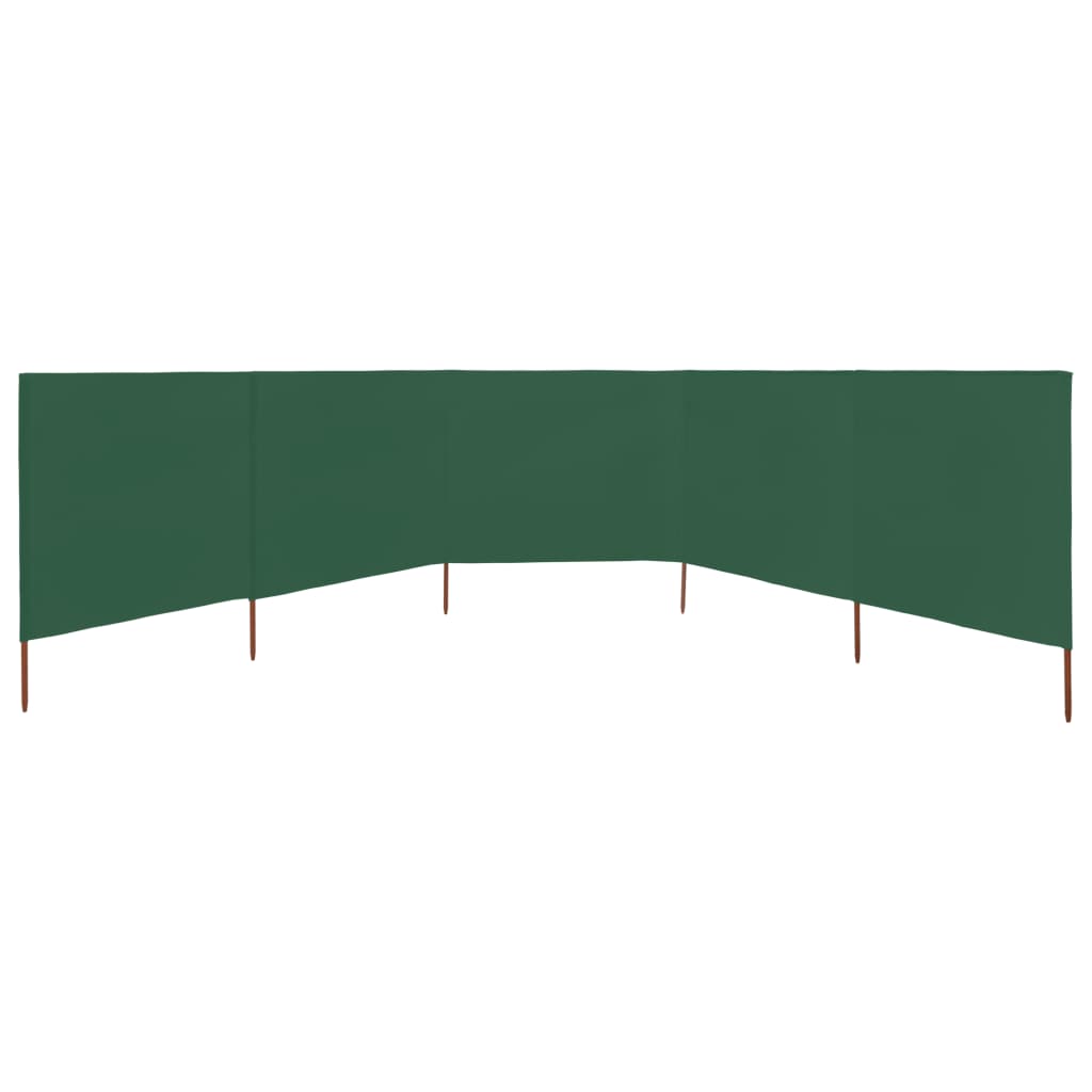 8719883744940_g_en_hd_2 vidaXL 5-panel Wind Screen Fabric 600x160 cm Green - Image 3