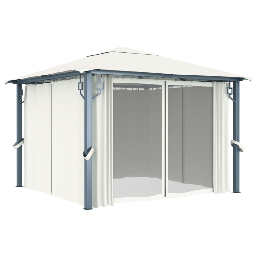 8719883745589_g_en_hd_1 vidaXL Gazebo with Curtain 300x300 cm Cream Aluminium - Image 2