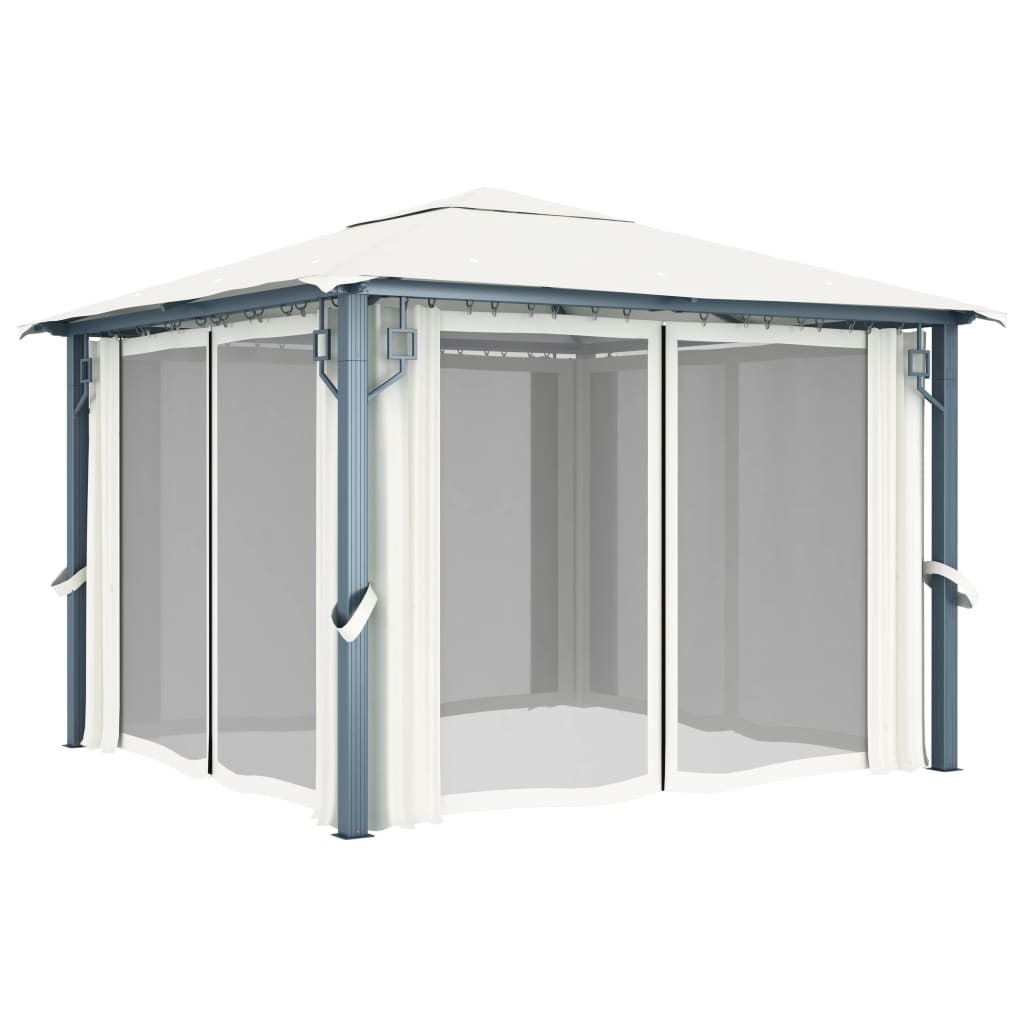 8719883745589_g_en_hd_2 vidaXL Gazebo with Curtain 300x300 cm Cream Aluminium - Image 3