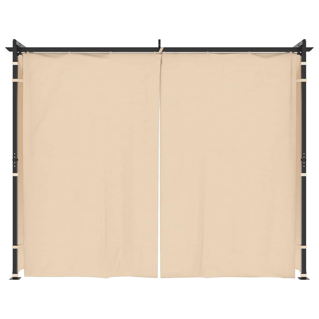 8719883745664_g_en_hd_1 vidaXL Gazebo with Curtains 3x3 m Cream Steel - Image 3