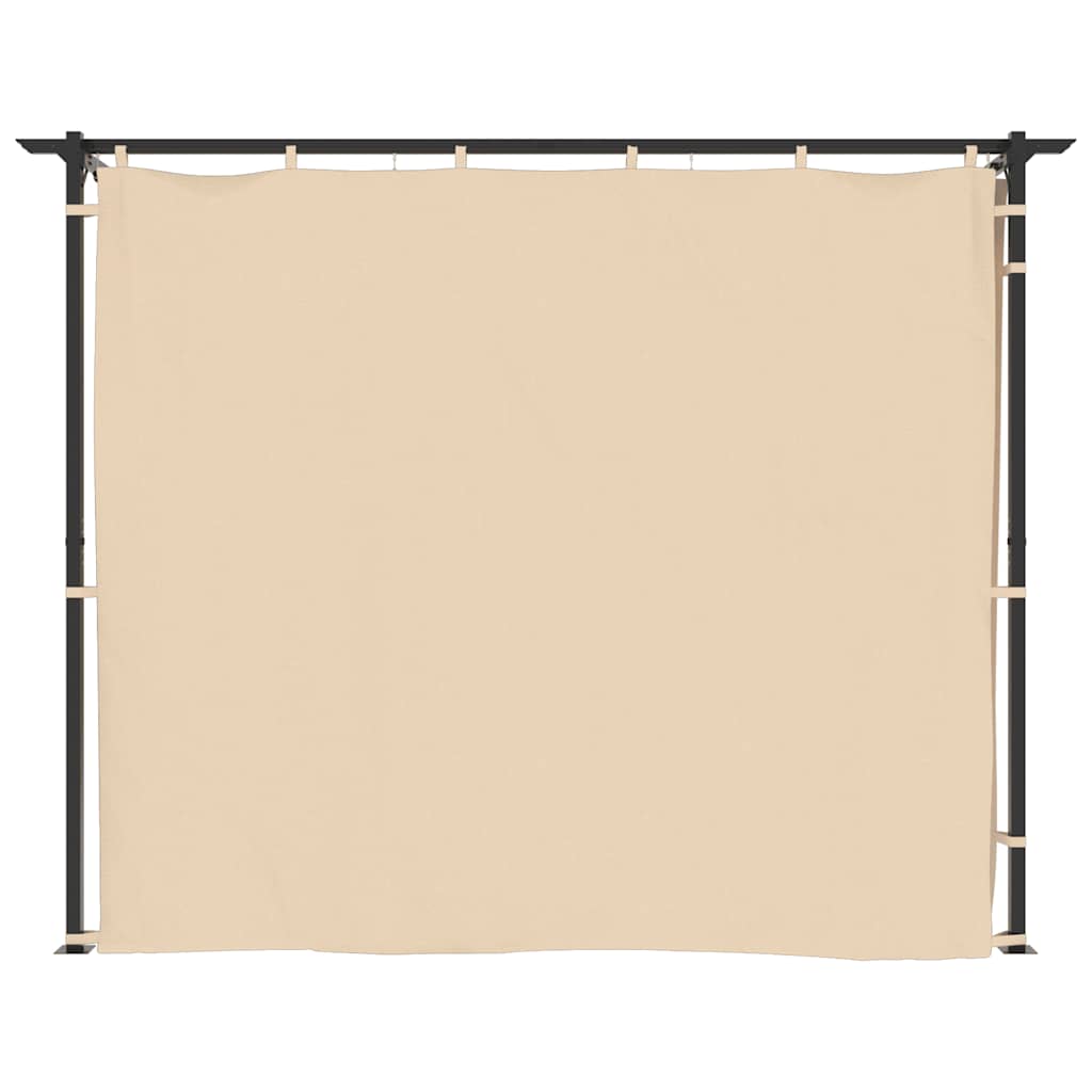 8719883745664_g_en_hd_2 vidaXL Gazebo with Curtains 3x3 m Cream Steel - Image 4