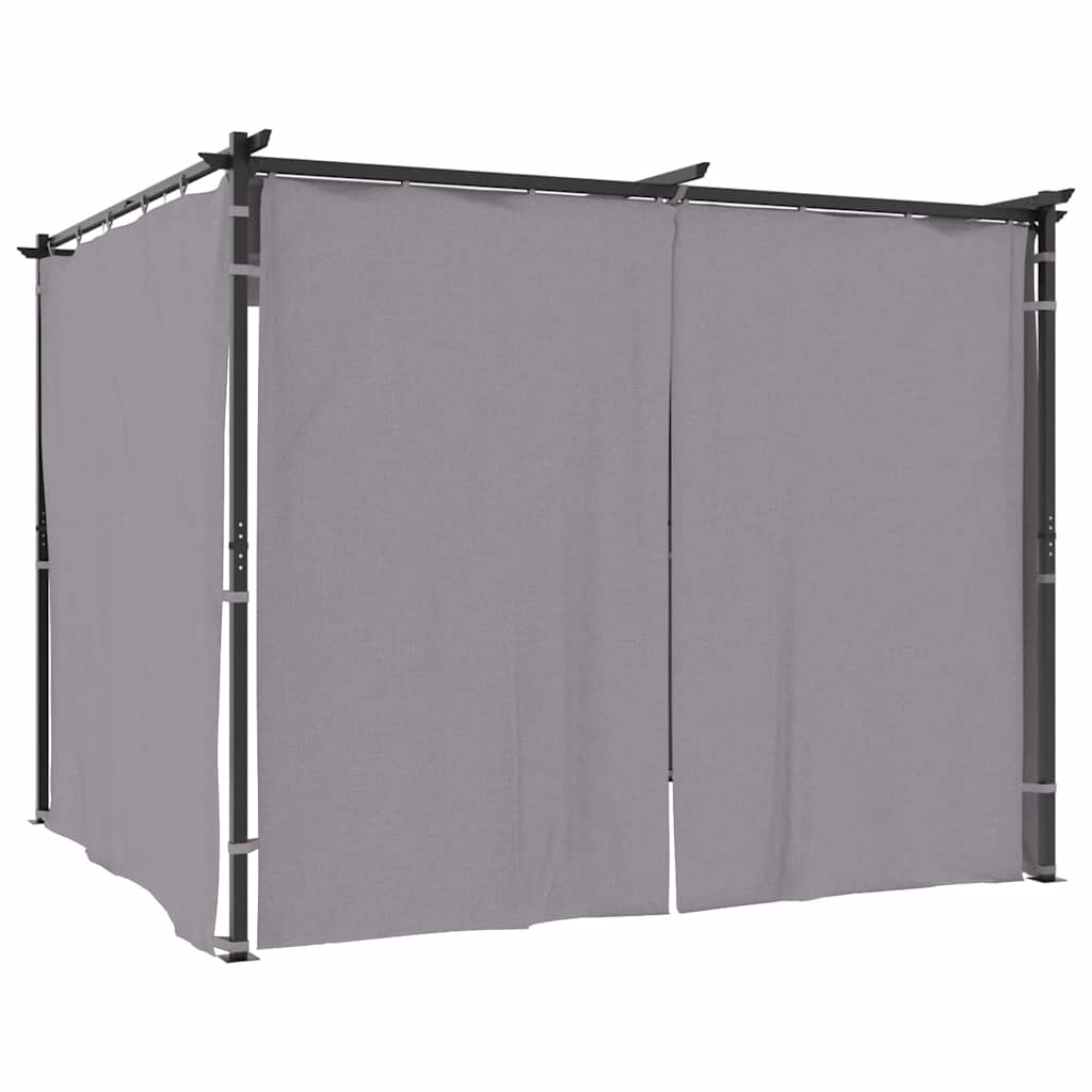 8719883745671_a_en_hd_1 vidaXL Gazebo with Curtains 3x3 m Anthracite Steel - Image 2