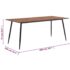 vidaXL Dining Table Brown 200x100x75 cm MDF - Image 6