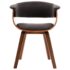 vidaXL Dining Chairs 2 pcs Grey Bent Wood and Fabric - Image 4