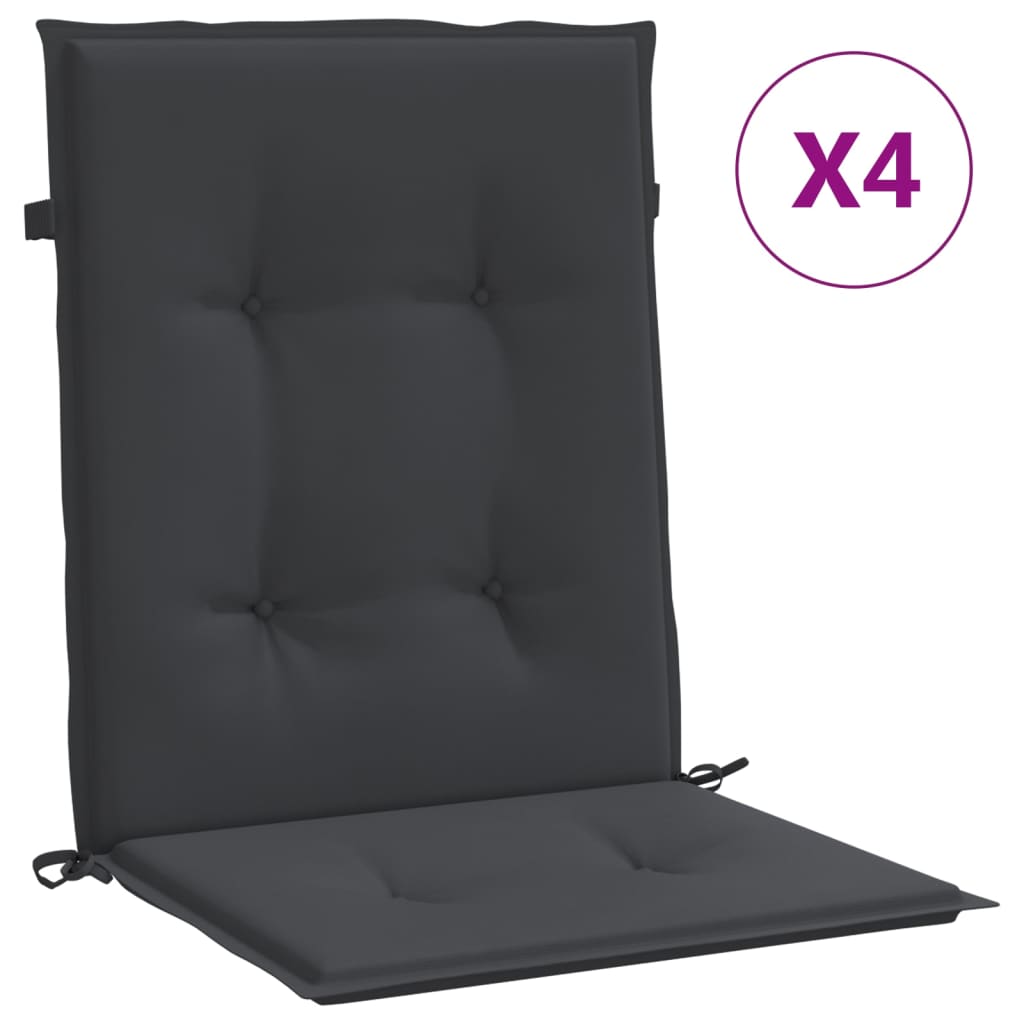 8719883752419_a_en_hd_1 vidaXL Garden Lowback Chair Cushions 4 pcs Black 100x50x3 cm Oxford Fabric - Image 2