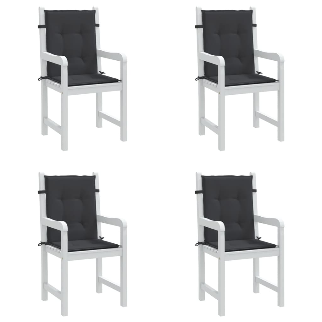8719883752419_g_en_hd_2 vidaXL Garden Lowback Chair Cushions 4 pcs Black 100x50x3 cm Oxford Fabric - Image 4