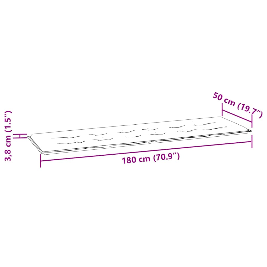 8719883753003_g_en_hd_5 vidaXL Garden Bench Cushion Black 180x50x4 cm Oxford Fabric - Image 7
