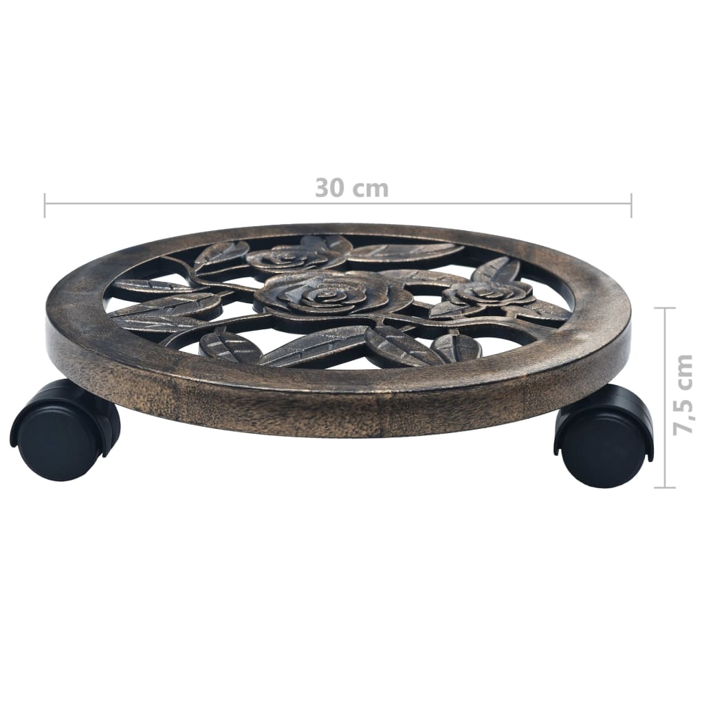 8719883753737_g_en_hd_4 vidaXL Plant Trolleys 6 pcs Bronze 30 cm Plastic - Image 5