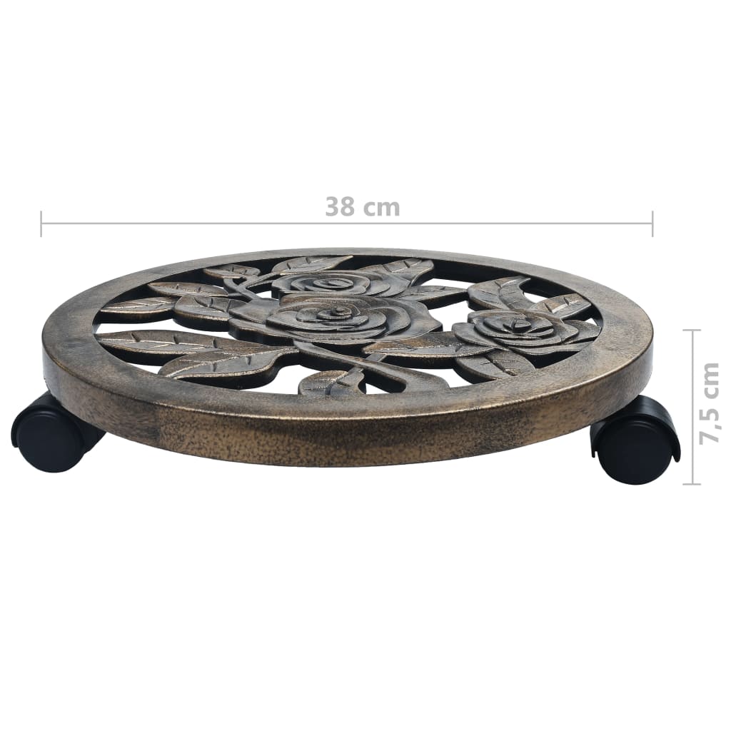 8719883753751_g_en_hd_4 vidaXL Plant Trolleys 6 pcs Bronze 38 cm Plastic - Image 5