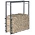 vidaXL Firewood Rack Black 80x25x100 cm Steel