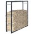 vidaXL Firewood Rack Black 100x25x100 cm Steel