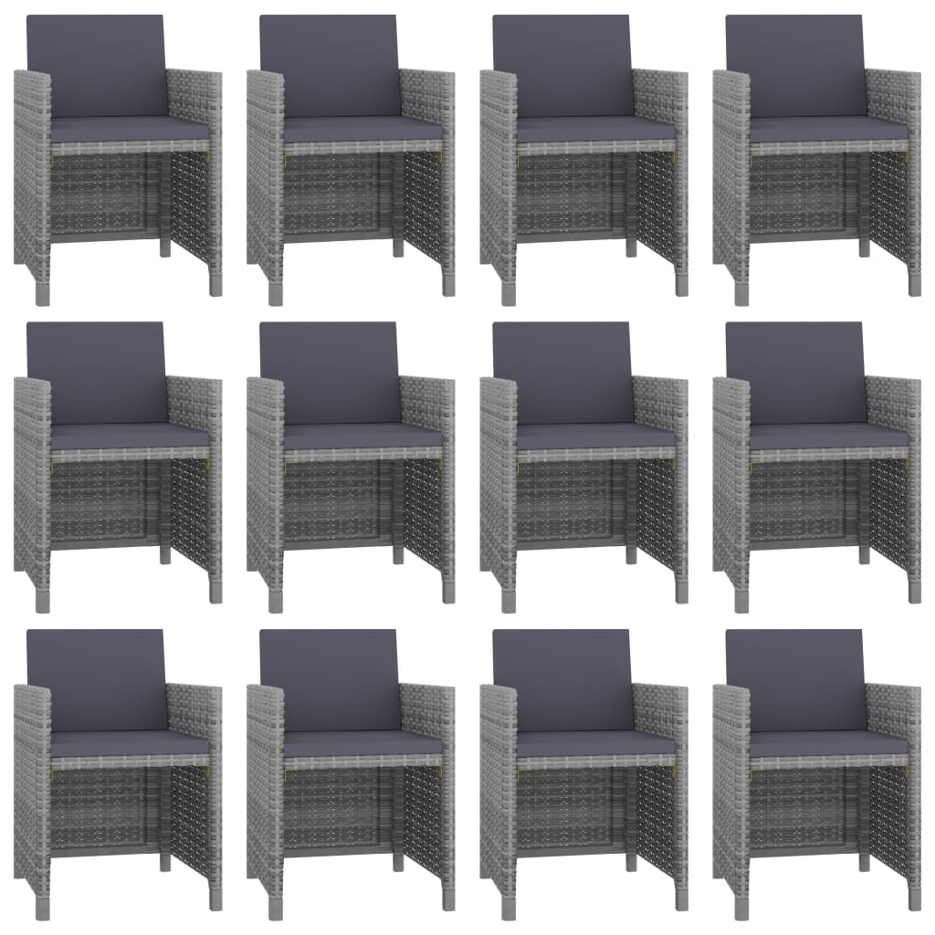 8719883754673_g_en_hd_1 vidaXL 13 Piece Outdoor Dining Set with Cushions Poly Rattan Anthracite - Image 2