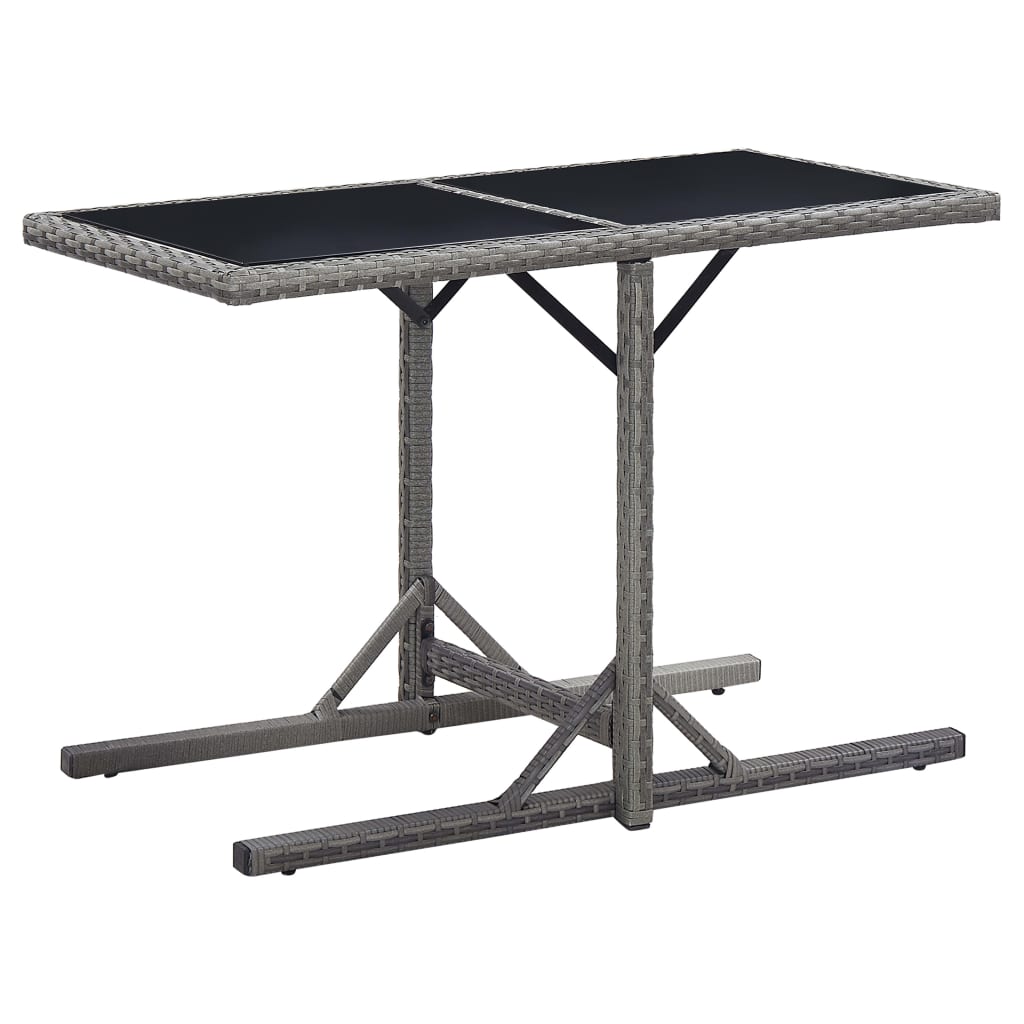 8719883755410_a_en_hd_1 vidaXL Garden Table Anthracite 110x53x72 cm Glass and Poly Rattan - Image 1