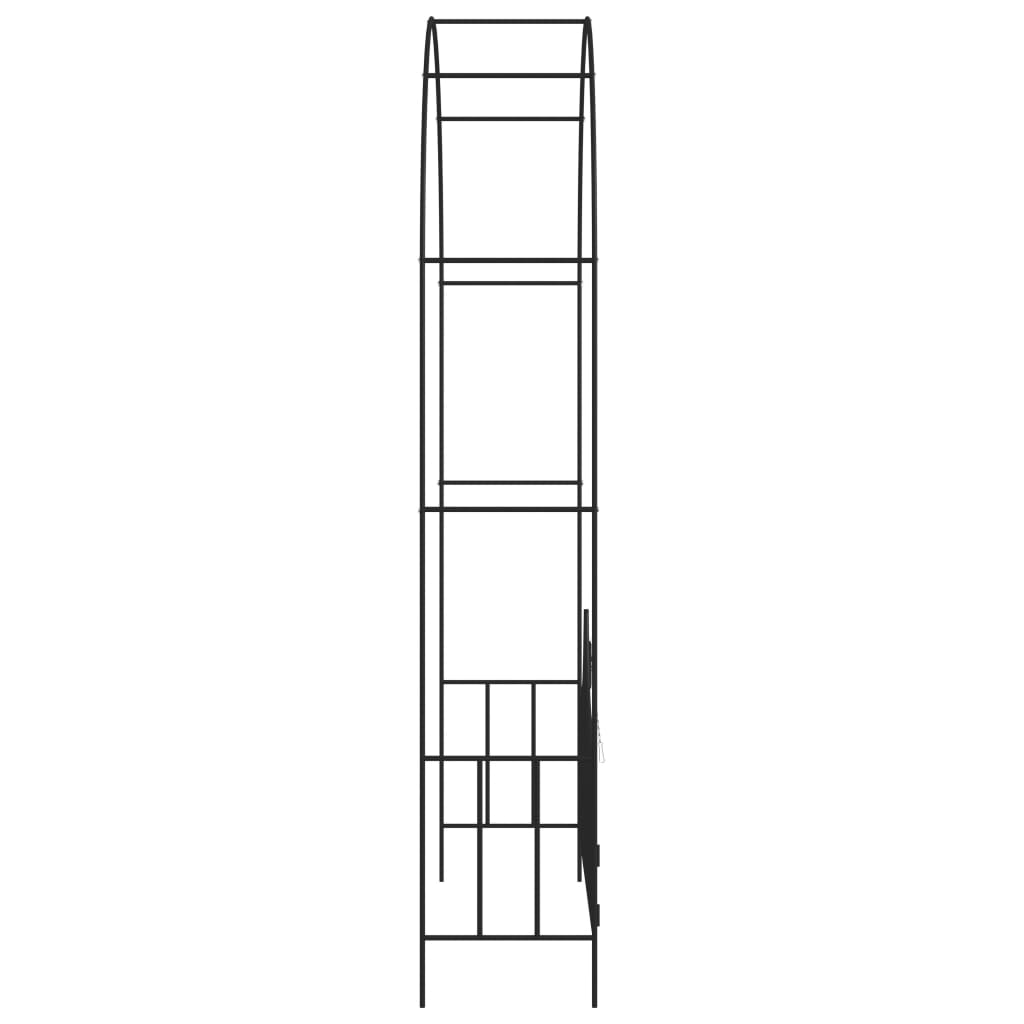 8719883757346_g_en_hd_2 vidaXL Garden Arch with Gate Black 138x40x238 cm Iron - Image 3