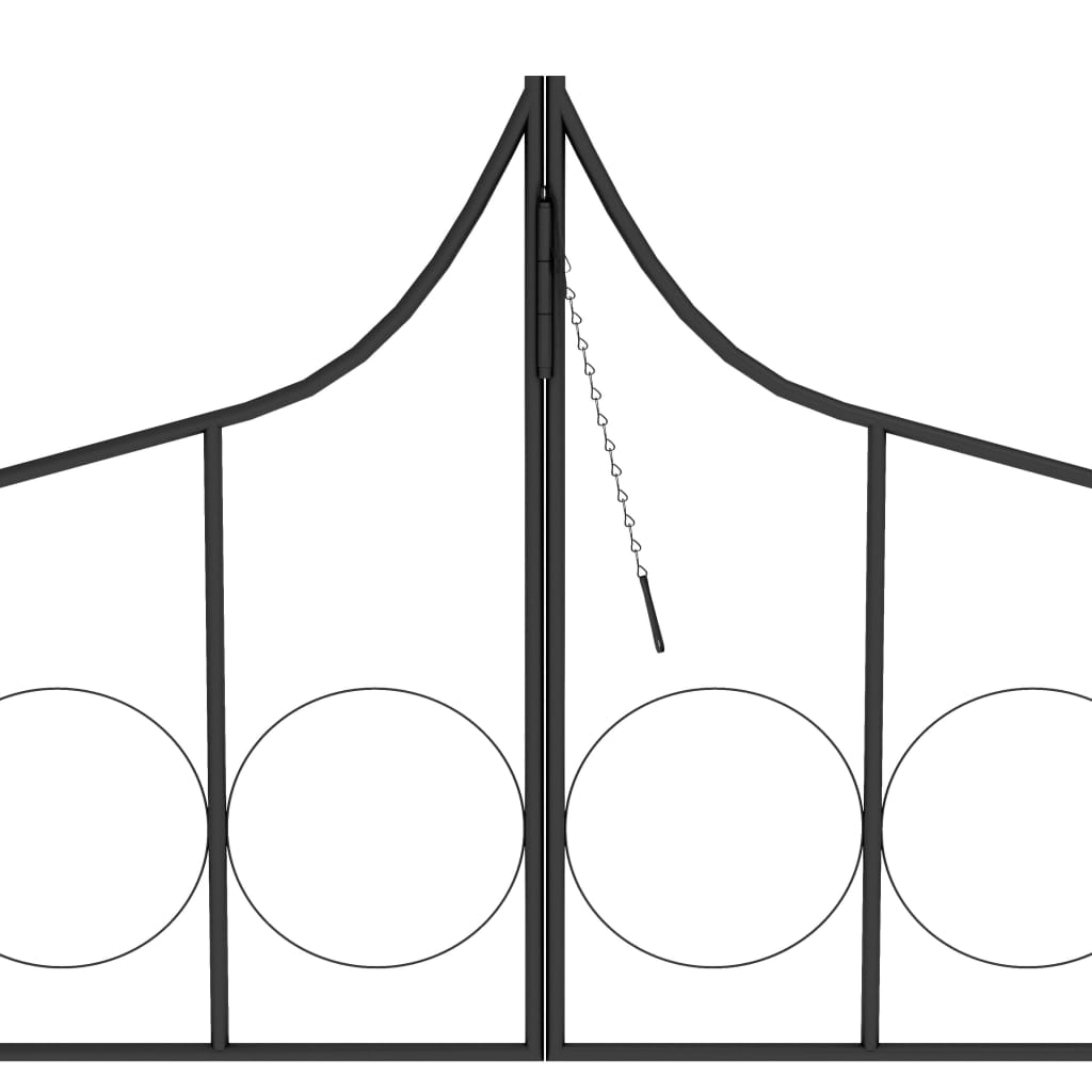 8719883757346_g_en_hd_5 vidaXL Garden Arch with Gate Black 138x40x238 cm Iron - Image 6