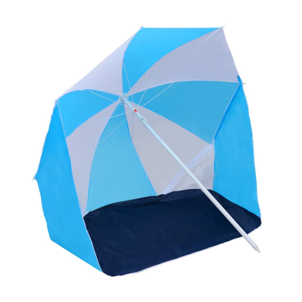 8719883758862_g_en_hd_1 vidaXL Beach Umbrella Shelter Blue and White 180 cm Fabric - Image 2
